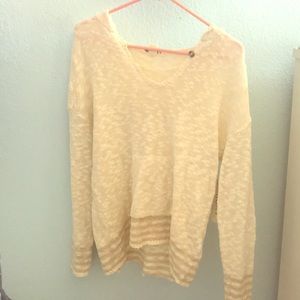 ROXY cream knit hooded sweater